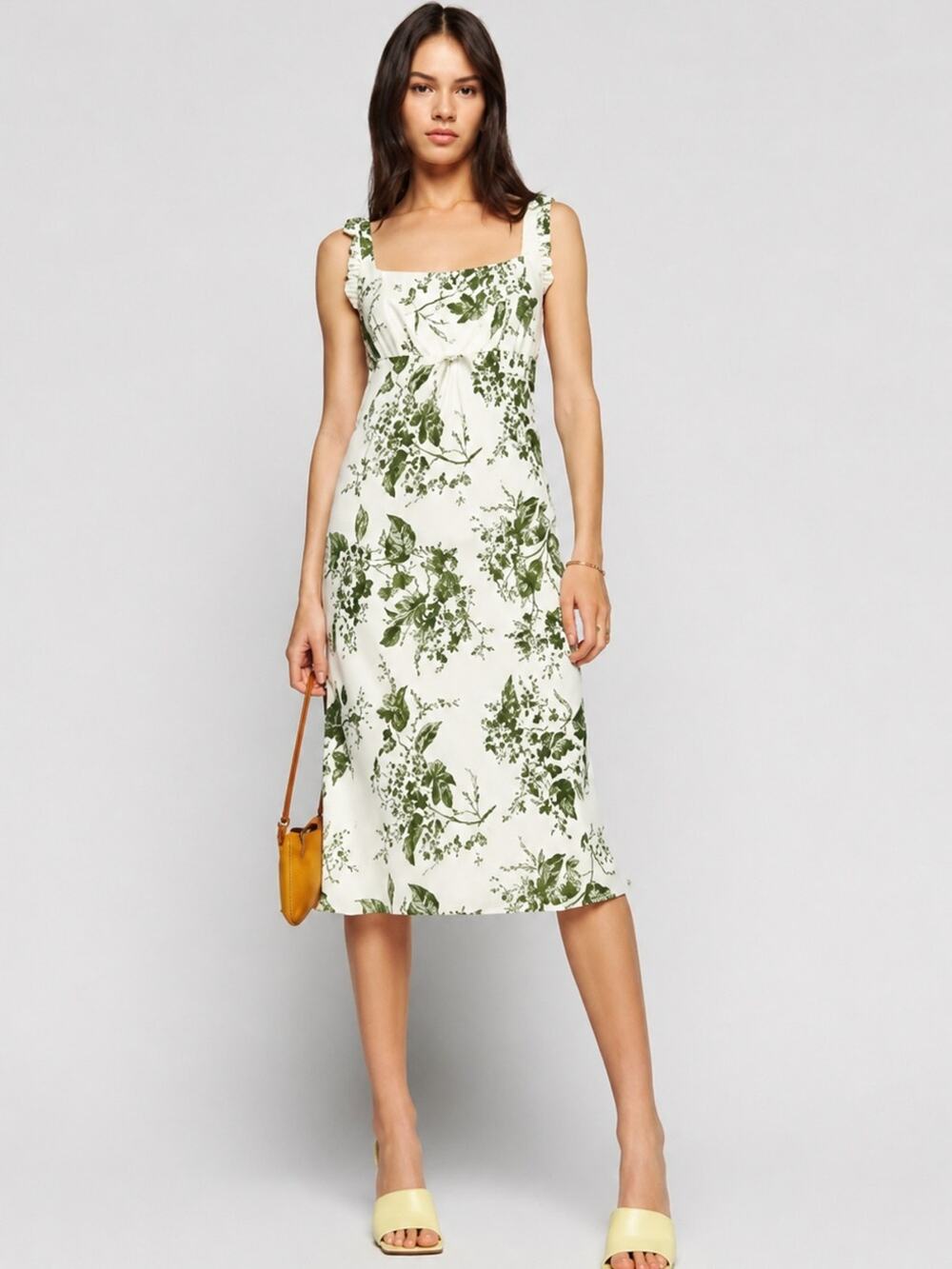 Reformation Leni Floral Midi Dress